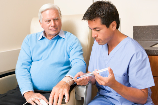 A patient receiving chemotherapy and HAI treatment for liver cancer.
